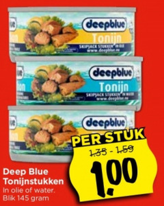  deepblue tonijn skipjack stukken with deep blue tonijnstukken olie water blik stuk 