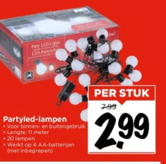  4 11 20 party led lights punch lampen binnen buitengebruik lengte meter aa batterijen stuk 