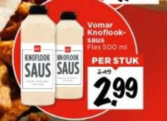  snacksaus 500 knoflook saus fles ml stuk 3 2 99 