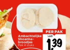  4 ambachtelijke shoarma broodjes pak stuks 1 