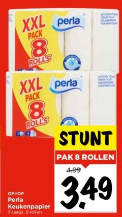  perla keukenpapier 3 8 xxl pack rolls rollen pak 