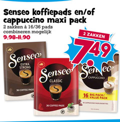  douwe egberts senseo koffiepads 2 16 36 cappuccino maxi pack zakken pads combineren strong coffee classic big posities 