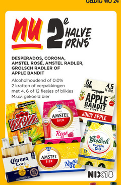  amstel apple bandit grolsch desperados corona appelcider radler bier speciaalbieren 2 4 5 6 12 18 24 100 1870 halve rosee 0.0 kratten blikjes gekoeld original with l natura beer since cerveza rood citroen 6x 300ml cider juicy frisse 