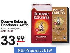  douwe egberts koffie 6 100 500 roodmerk krimp meester excellent arabica gold joure aroma rood evenwichtig rond snelfiltermaling wijk complex premium 