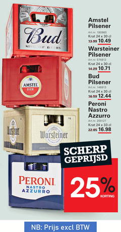  bud warsteiner amstel krat bier 24 25 30 33 100 world trade america king beers pilsener peroni nastro azzurro das familientradition seit superior scherp geprijsd 