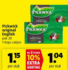  pickwick thee 1 2 10 20 original english pak zakjes stuks stuk 