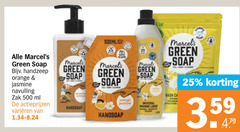  handzeep 25 500 500ml and green soap orange jasmine navulling zak ml varieeren 