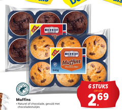  6 nature mcennedy american muffins chocolate chips naturel chocolade gevuld chocoladestukjes stuks 2 69 