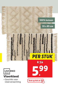  55 100 livarno home vloerkleed vloerverwarming katoen cm stuk 5.99 lidl.nl 