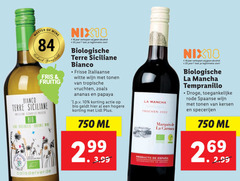  rode wijn witte 10 18 25 750 2022 master wine richard fris fruitig bianco siciliane nix18 jaar alcohol legitimatie biologische frisse italiaanse tonen tropische vruchten ananas papaya bio ml 3.99 la mancha trocken tempranillo droge toegankelijke spaanse kersen specerijen 