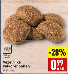  6 rijk vezels vezelrijke volkorenbollen stuks 