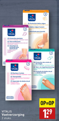  2 medis x2 vitalis protection lavable nl bescherming verlichting bal voet herbruikbaar wasbaar planta hallux kussen afwasbaar medical middel des teen vingerbescherming da medisch hulpmiddel voetverzorging stuks 