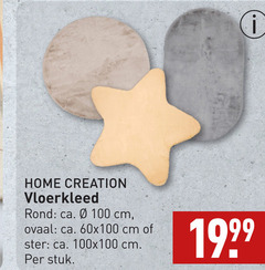  100 home creation vloerkleed rond ca. cm ovaal ster stuk 