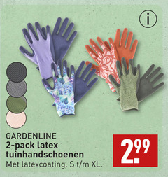  2 gardenline pack latex tuinhandschoenen latexcoating xl 