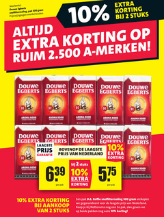  douwe egberts koffie 2 10 500 snelfiltermaling pak voorbehouden stuks merken aroma rood nederland bovenop d.e. 2e beide pakken 