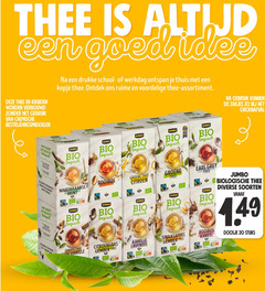  jumbo huismerk thee 20 idee kruiden verbouwd gebruik chemische bestrijdingsmiddelen drukke school werkdag ontspan thuis kopje assortiment zakjes groenafval bio logisch taste biologisch kruidenthee marokkaanse munt 20x fairtrade rooibos zwarte citroengras gember groene citroen kamille lavendel earl grey sinaasappel kaneel biologische soorten doosje stuks nutri score 