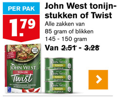  150 pak john west tonijn stukken twist zakken klaar gebruik blikken salades since ovengedroogde tomaten kruidendressing olijfolie 