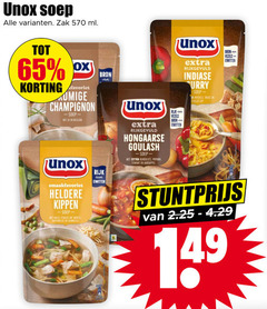  65 unox soep zak ml favoriet champignon rijkgevuld hongaarse goulash rundvlees paprika tomaat aardappel vezels eiwitten rijk indiase kip heldere kippen malse stukjes wortel 