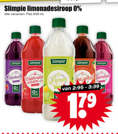  slimpie limonadesiroop 2 650 fles ml smaakmakers siroop suiker aardbei b lemon tea 17 