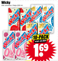  10 200 wicky pakje ml original suiker fruit pack 