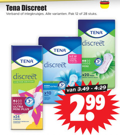  tena lady maandverband inlegkruisjes 12 28 100 discreet verband pak stuks new thinner secure limited edition ultra mini liners protege slips slipeinlagen 3x zone pads verbanden serviettes 