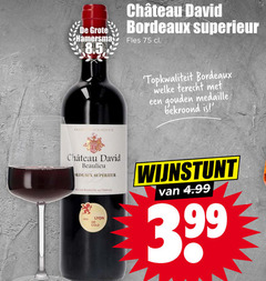  rode wijn 2022 hamersma bordeaux david superieur fles welke gouden medaille beaulieu bouteille lyon gold 3.99 