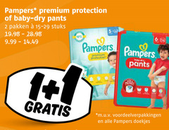  2 pampers premium protection baby dry pants pakken stuks m.u.v doekjes 