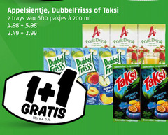  appelsientje dubbelfrisss taksi fruitdrank 1 2 200 trays 6 10 ml fruit drink dubbel frisss appel tropisch liter v.a. 