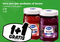  1 2 300 hero zero jam aardbeien kersen potten kilo 