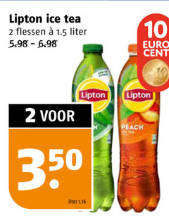  lipton ice tea 2 10 350 flessen liter cent peach 