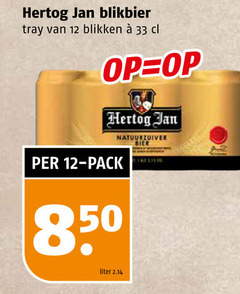  hertog jan blikjes bier 12 33 50 blikbier tray blikken natuurzuiver pack liter 