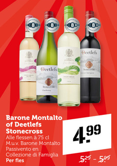  deetlefs rode wijn witte 8 montalto pinot grigio one cabernet sauvignon chardonnay barone flessen collezione famiglia fles 