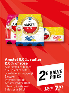  amstel radler bier 2 6 30 1870 am mix citroen stel 0.0 2.0 rosee blikjes combineren stuks 2e halve 