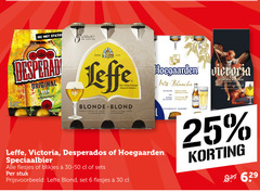  desperados hoegaarden leffe speciaalbieren blikjes bier 6 25 30 100 original beer anno belge belgisch abdijbier victoria wit blanche witbier biere wheat brewed with coriander orange strong blonde belgian natural ingredients bot blond nuances vanille subtiel vleugje clou kruidnagel speciaalbier stuk naturally cloudy 