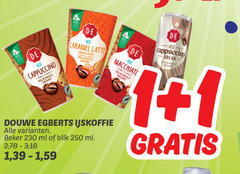  douwe egberts ijskoffie 1 40 250 less ice cappuccino creamy caramel latte beker ml blik 2 3 18 macchiato break 