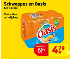  schweppes frisdrank 6 330 oasis ml online tropical nouveau nieuwe format formaat 