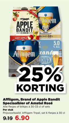  amstel brand affligem apple bandit speciaalbieren appelcider 6 9 25 30 50 fruitig juicy 0.0 blond ml zacht rijk rand speciaalbier rosee blikjes stuk tripel 