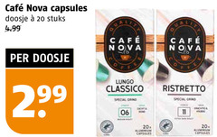  cafe nova koffiecups 11 20 mcafee capsules doosje stuks lungo classico grind 06 rond ristretto aluminium 