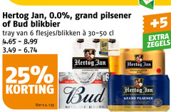  hertog jan bud blikjes bier 6 25 0.0 grand pilsener blikbier tray blikken 00 5 zegels liter v.a. 