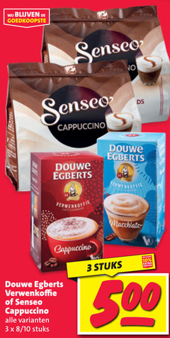  douwe egberts senseo koffiepads oploskoffie 3 10 500 cappuccino ds www verwenkoffie 8 stuks macchiato 