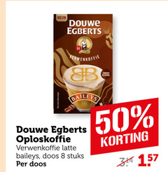  douwe egberts oploskoffie 8 50 verwenkoffie b alcohol latte baileys doos stuks 