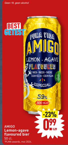  amigo speciaalbieren 18 50 60 500 alcohol best getest pura lemon agave flavoured bier beer cerveza especial 5 9 awards 