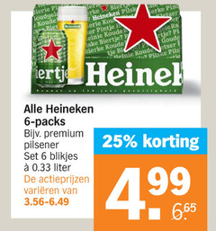  heineken 0.0 silver blikjes bier 6 25 kou biertje koude gouds pils premium pilsener liter varieeren 