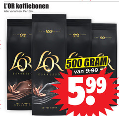  douwe egberts l or koffiebonen 100 500 zak espresso intensity intense coffee beans arabica 5 99 