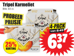  karmeliet speciaalbieren 4 25 33 tripel blik belgisch bier biere belge pack 