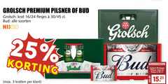  grolsch bud blikjes bier krat 3 16 24 25 30 100 premium pilsner 45 soorten nix18 kratten trade king re beer 