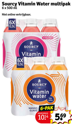  sourcy fruitdrank 2 6 500 vitamin water multipak ml online 6x nederlandse suiker energie mango pak tact guave 