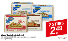  2 9 20 100 wasa vezelrijk volkoren lichtgewicht sesam farine riche geroosterde sesamzaadjes tarwe vezels avec des graines sesame grillees granen stuks basis pakken combineren glutenvrij 