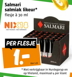  likeur 4 18 25 30 salmiak flesje ml roken drinken liter hurdegaryp vlieland maximaal 