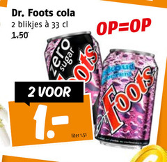  dr foots cola 2 33 dr. blikjes sugar liter foods 